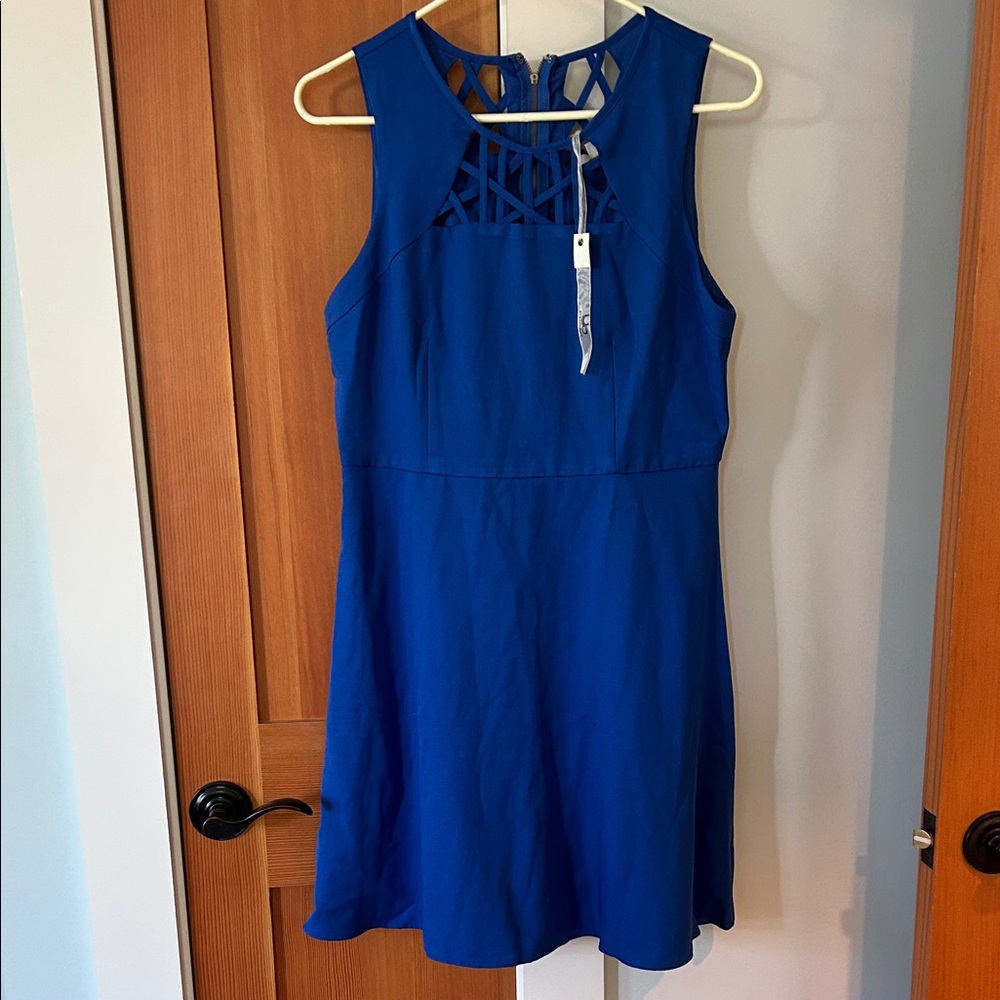 Ya Los Angeles Royal Blue Mini Dress